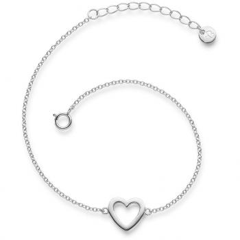 Glanzstücke München Silber-Armkettchen Herz 17 cm