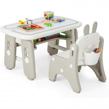 Tavolo Creativo con Sedia e Mensola Ribaltabile