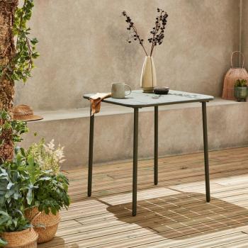 SWEEEK 70cm Square Steel Table for Two