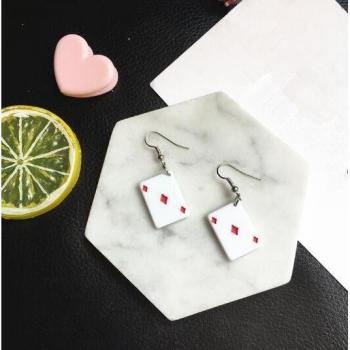 Poker Face Dangle Earrings