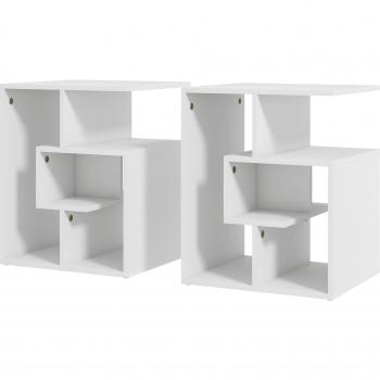 HOMCOM Coffee Table Storage Set for Living Rooms