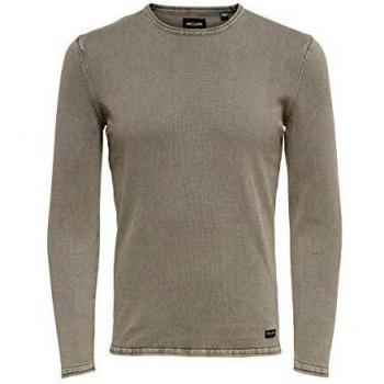 Only & Sons Men's Long Sleeve Sweatshirt, Gray, Size XS