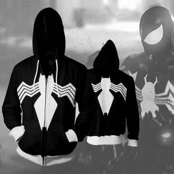 Abrigo Casual Negro con Capucha Black Spider-Man 3 - Sudadera 3D