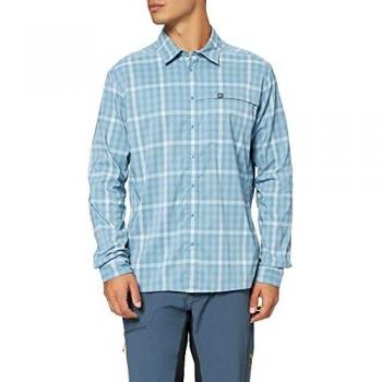 Odlo Herren Shirt l/s Fairview Hemd, Niagara-Forget-Me-Not Silver Grey-Check, XXL