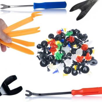 Rosfix Perni Universali 500 pezzi + Rosfix Strumenti per Rimuovere i Prigionieri dell’Auto