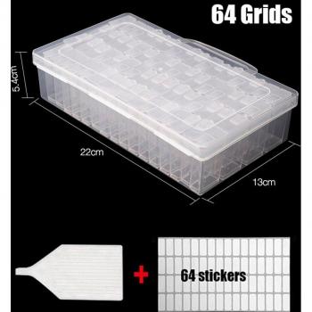 56 Slot Plastic Storage Box for Diamond Painting and Nail Art