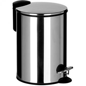 Orsina Arden 3 L Pedal Bin – Soft Close, Silver Finish, Removable Inner Bucket