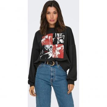 Sudadera Only mujer estampado frontal manga larga