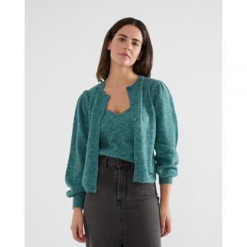 Silbon - Chaqueta de punto lisa con botones para mujer