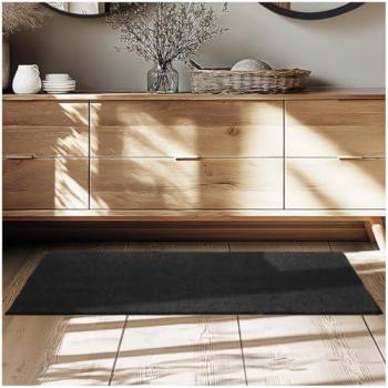Tectake Ultra-Soft Fluffy Runner – Black, 60×110 cm