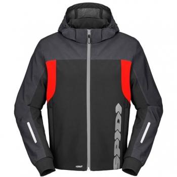 Sudadera Impermeable Spidi H2Out II para Motocicleta - Negro y Rojo - Talla 2XL