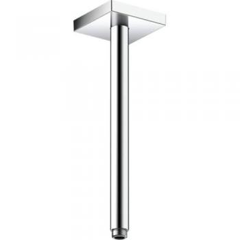 Connecteur de plafond Hansgrohe 300 mm, finition chrome noir brossé, carré