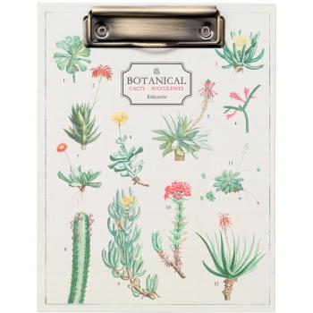 Carpeta A5 con pinza Botanical Cacti Kokonote blanco