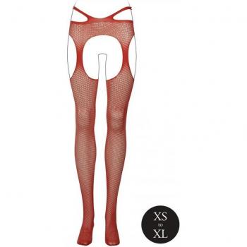 Le Désir Strumpfhose mit Strapshaltern - Rote Farbe