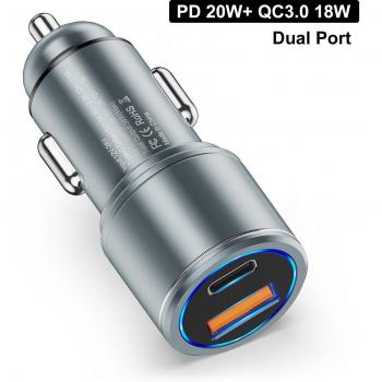 Adaptador de Vehículo 6A Quick Charge 3.0 para iPhone y Xiaomi