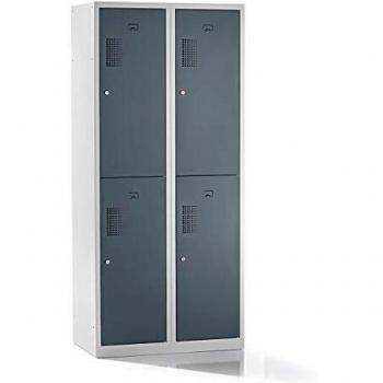 Doppelstock-Garderobenspind Amsterdam, 800 mm Breite