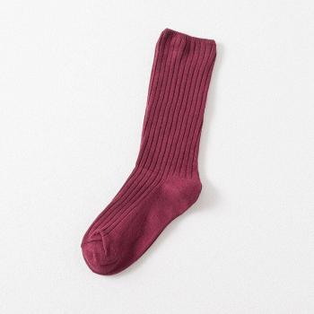 Solid Color Vertical Striped Women's Socks