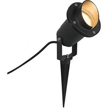 Foco de Estaca Negra con Cable y Enchufe IP65