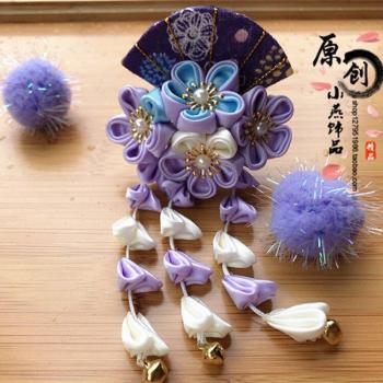 Kanzashi ventilateur en fleur