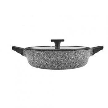 Karaca Serra Biogranit Grau Kochtopf 28cm mit Deckel