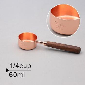 Wooden Handle Stainless Steel Measuring Cups and Spoons