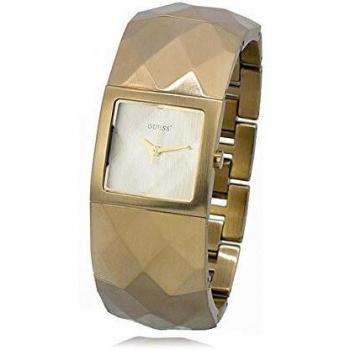 GUESS Frauenschalt-Uhr XS Pyramid Gold Analog Quarz Edelstahl W15529L1