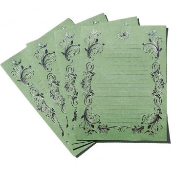 Coloffice 4PCs/Pack Retro Stamping Envelope Paper Stationery Beautiful Romantic Pattern Love Letter Stationery