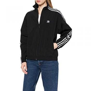 Adidas Damen Lock-Up TT Jacke Schwarz-Weiß, Größe 36