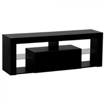 Meuble TV 140cm noir à LED DARYL