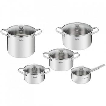 Tefal Cook Eat B921SA55 Kochgeschirr-Set aus Edelstahl - 10-teilig