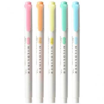 Japanese Mildliner Dual-Tip Highlighter Marker Set (5/25 pcs)