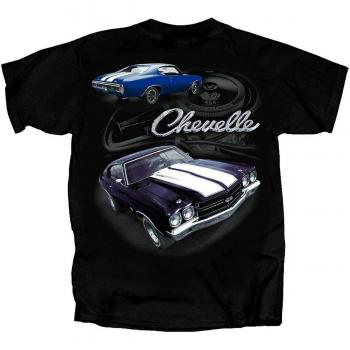 Camiseta 1970 Chevy Chevelle Black – Motor Big Block