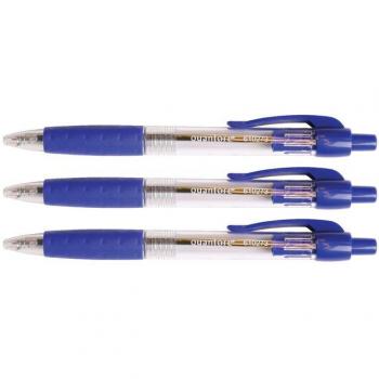 Stylo Bille Quantore Grip bleu à bouton-poussoir moyen