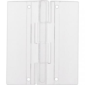 45x38mm Clear Acrylic Piano Hinges Pack of 10