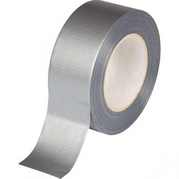 WIHE‑Lux 440108 Gewebe‑Klebeband Grau, 25 m x 50 mm