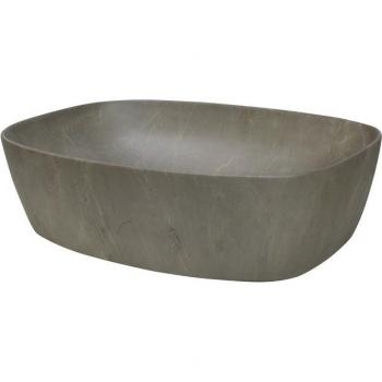 Vasque à poser céramique beige marbré rectangulaire – Collection AC‑DÉCO