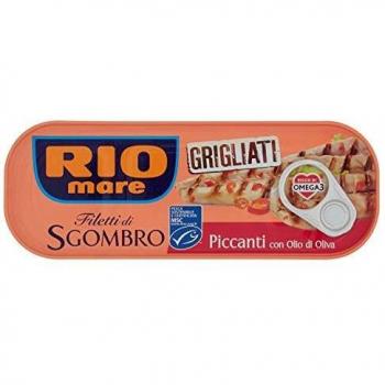 Rio Mare Filetti di Sgombro al Peperoncino Piccante Grigliati con Olio di Oliva, 120g