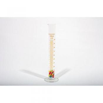 Vaso graduato in vetro borosilicato, capacità 100 ml