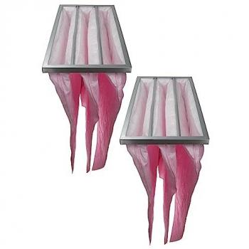 Vhbw HVAC F7 Dual Bag Air‑Conditioner Filter – 28.7x59.2x60cm – Pink Pocket