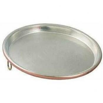 Teglio in rame stagionato pesante tondo con bordo 3 cm Ø 45 mm