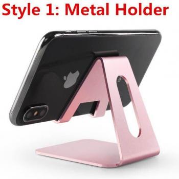 Estante Metálico Ajustable para Smartphone y Tablet