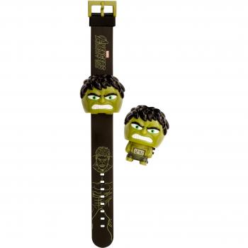 BulbBotz Marvel 2021845 Avengers Hulk Kids Uhr mit LED-Hintergrund, blau/grün