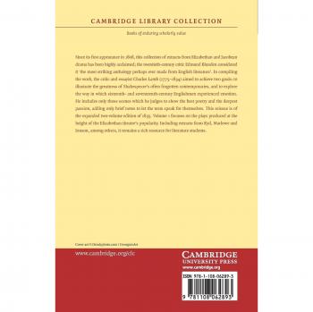 Specimens of English Dramatic Poets 2 Volume Set: Specimens of English Dramatic Poets: Who Lived About The Time Of Shakespeare (Cambridge Library Collection - Shakespeare and Renaissance Drama)