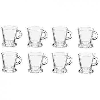 Tasses à espresso en verre transparent - 8 cl - Lot de 8