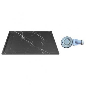 Doccia Piatti Extra con Incasso Tagliabile 140x90 cm – Resina SMC Bianco Marmorizzato