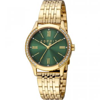 Reloj Esprit Anny Mujer Dial Verde Oro Amarillo