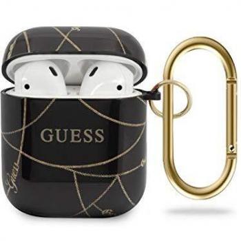 Cover guess airpods 1/2 silicone nero-oro