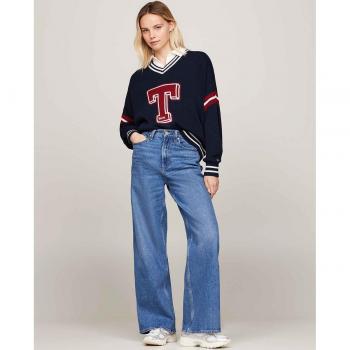 Jersey varsity de mujer Tommy Jeans con cuello en V