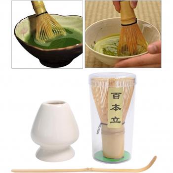 Set Completo de Batidoras de Matcha y Soporte en Cerámica