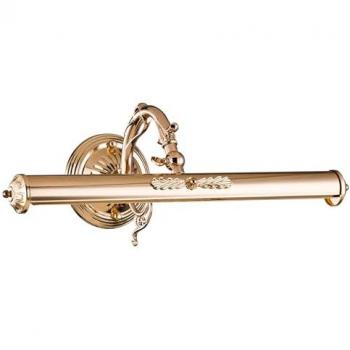 Licht-Erlebnisse Bilderleuchte RALF, ohne Leuchtmittel, Wandlampe Metall E14 verstellbar B: 44,5 cm in Gold 2-flammig